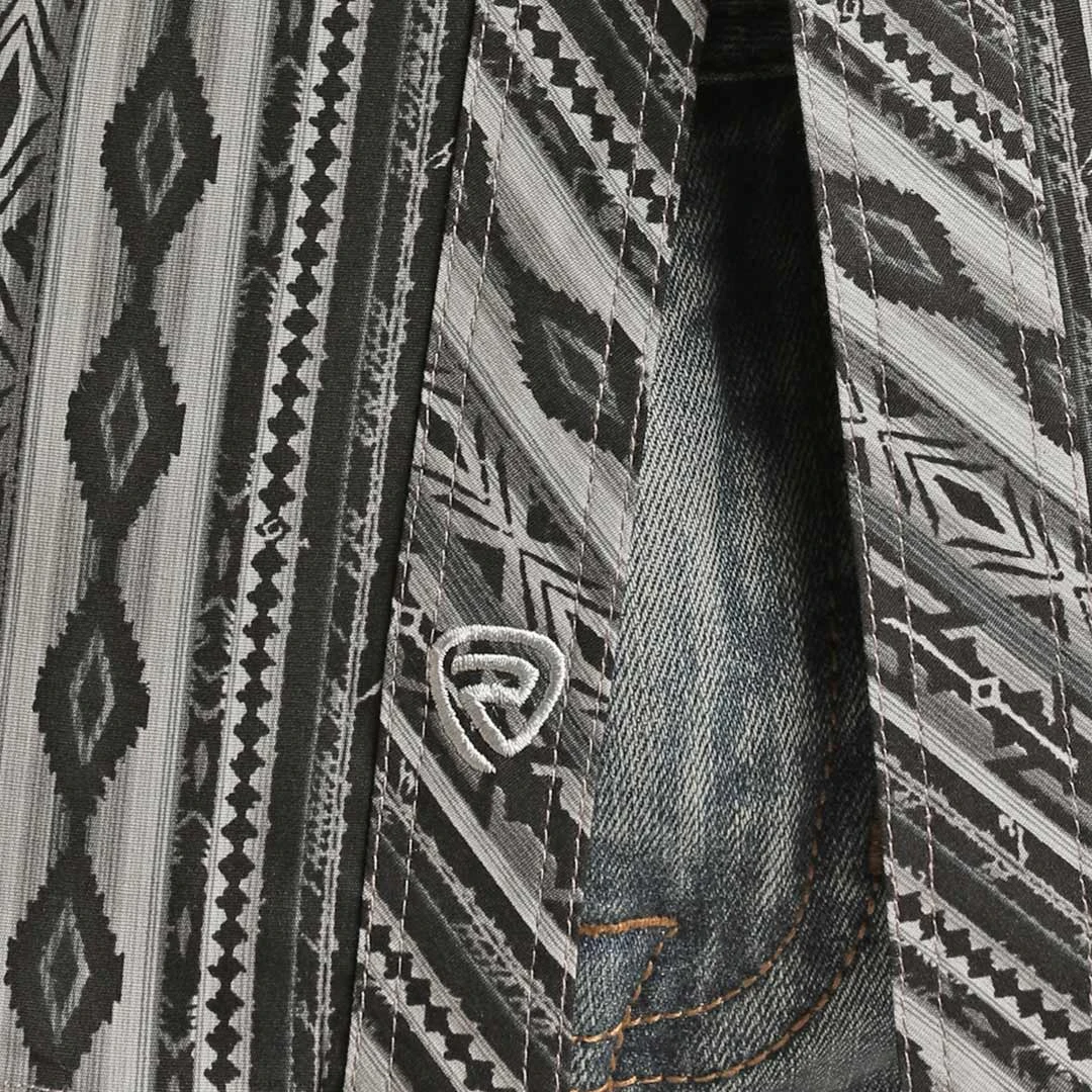Rock & Roll Cowboy Aztec Stripe Shirt 2 Rock & Roll Cowboy Aztec Stripe Shirt - Image 2