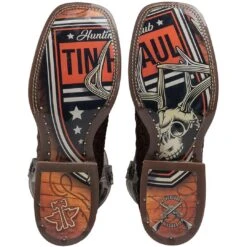 Tin Haul Men's Hunting Club Cowboy Boots -Western Cowboy Equipment Store img63989 tin haul men s hunting club cowboy boots