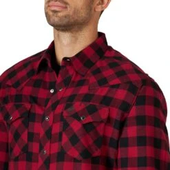 Wrangler Men's Retro Flannel Buffalo Plaid Snap Shirt 5 Wrangler Men's Retro Flannel Buffalo Plaid Snap Shirt -Western Cowboy Equipment Store img67661 wrangler men s retro flannel buffalo plaid snap shirt