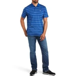 Ariat Men's Ombre Stripe Fitted Polo -Western Cowboy Equipment Store img67738 ariat men s ombre stripe fitted polo