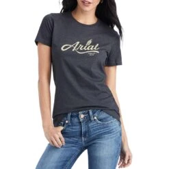 Ariat Women's Wheat Script Graphic T-Shirt -Western Cowboy Equipment Store img68182 ariat women s wheat script graphic t shirt