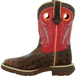 Durango Lil' Rebel Kids' Gator Embossed Cowboy Boots -Western Cowboy Equipment Store img68408 durango lil rebel kids gator embossed cowboy boots