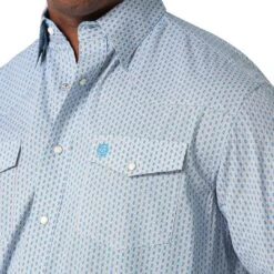 Wrangler Men's George Strait Troubadour Diamond Print Snap Shirt -Western Cowboy Equipment Store img68836 wrangler men s george strait troubadour diamond print snap shirt