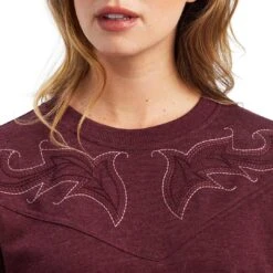 Ariat Women's Stitched Crew Sweatshirt 6 Ariat Women's Stitched Crew Sweatshirt -Western Cowboy Equipment Store img68935 ariat women s stitched crew sweatshirt
