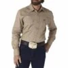 Wrangler Men's Cowboy Cut Firm Finish Snap Work Shirt