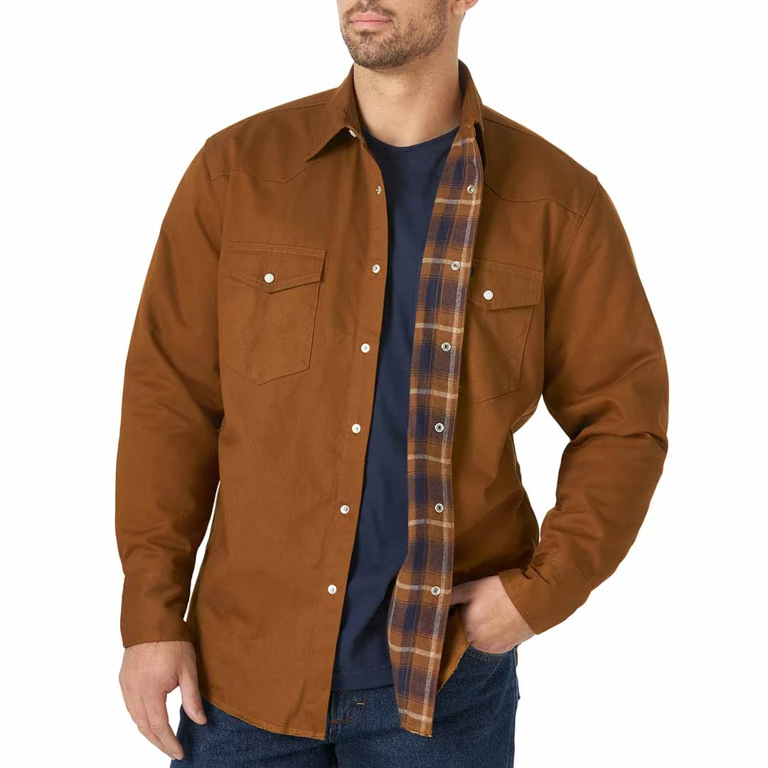 Wrangler Men's Flannel Lined Work Shirt 7 Wrangler Men's Flannel Lined Work Shirt - Image 7