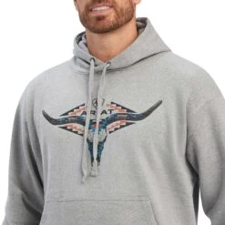 Ariat Men's Horns Southwest Hoodie -Western Cowboy Equipment Store img73135 ariat men s horns southwest hoodie