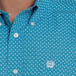 Cinch Men's Floral Print Short Sleeve Button-Down Shirt -Western Cowboy Equipment Store img74271 cinch men s floral print short sleeve button down shirt