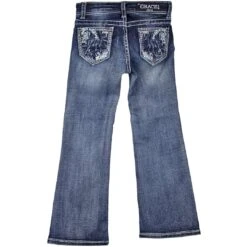 Grace In La Little Girls' Horse Embellished Bootcut Jeans