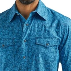 Wrangler Men's 20X AC Floral Print Snap Shirt -Western Cowboy Equipment Store img74472 wrangler men s 20x ac floral print snap shirt