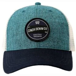 Cinch Men's Round Patch Logo Trucker Cap -Western Cowboy Equipment Store img74704 cinch men s round patch logo trucker cap