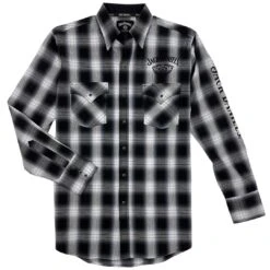 Jack Daniel's Men's Plaid Snap Shirt