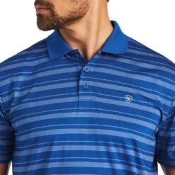 Ariat Men's Ombre Stripe Fitted Polo -Western Cowboy Equipment Store img75095 ariat men s ombre stripe fitted polo