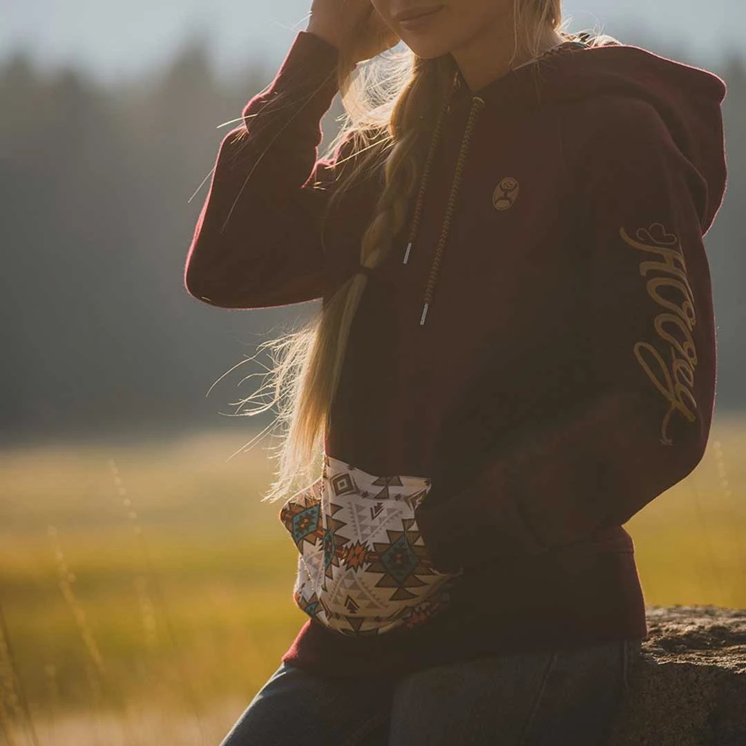 Hooey Women's Monterrey Aztec Pocket Pullover Hoodie 2 Hooey Women's Monterrey Aztec Pocket Pullover Hoodie - Image 2
