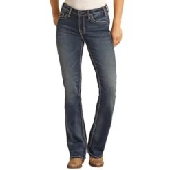 Rock & Roll Cowgirl Women's Cow Print Embroidered Bootcut Jeans 5 Rock & Roll Cowgirl Women's Cow Print Embroidered Bootcut Jeans -Western Cowboy Equipment Store img75287 rock roll cowgirl women s cow print embroidered bootcut jeans