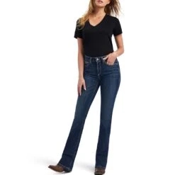 Ariat Women's R.E.A.L. High Rise Dorothy Bootcut Jeans -Western Cowboy Equipment Store img75919 ariat women s r e a l high rise dorothy bootcut jeans