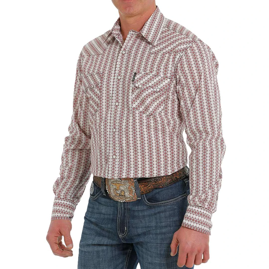 Cinch Men's Floral Stripe Print Snap Shirt 2 Cinch Men's Floral Stripe Print Snap Shirt - Image 2