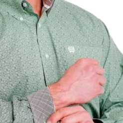 Cinch Men's Diamond Print Button-Down Shirt -Western Cowboy Equipment Store img76747 cinch men s diamond print button down shirt