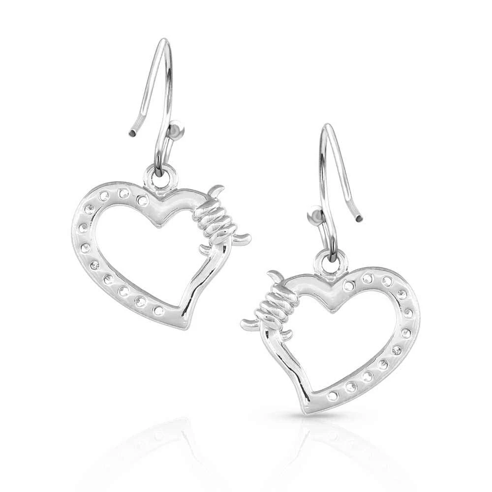 Montana Silversmiths Victory In Love Crystal Barbed Wire Earrings 2 Montana Silversmiths Victory In Love Crystal Barbed Wire Earrings - Image 2