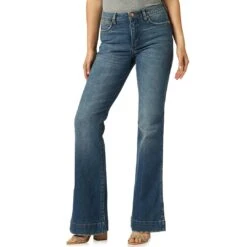 Wrangler Women's Retro High Rise Trouser Jeans -Western Cowboy Equipment Store img77586 wrangler women s retro high rise trouser jeans