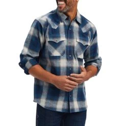 Ariat Men's Halston Retro Fit Plaid Snap Shirt