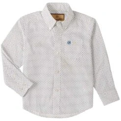 Wrangler Boys' Classic Fit Button-Down Print Shirt -Western Cowboy Equipment Store img81048 wrangler boy s classic fit button down print shirt