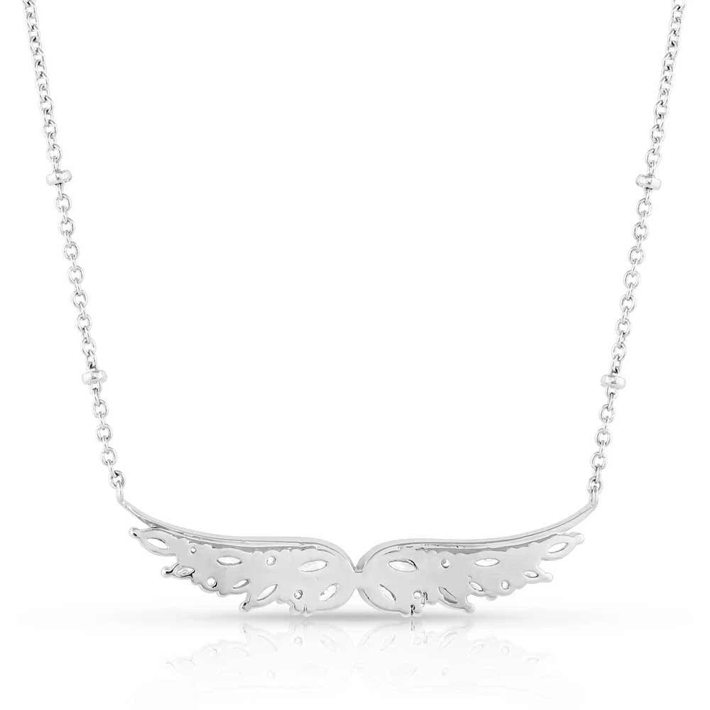 Montana Silversmiths Guardian Wings Crystal Necklace 2 Montana Silversmiths Guardian Wings Crystal Necklace - Image 2