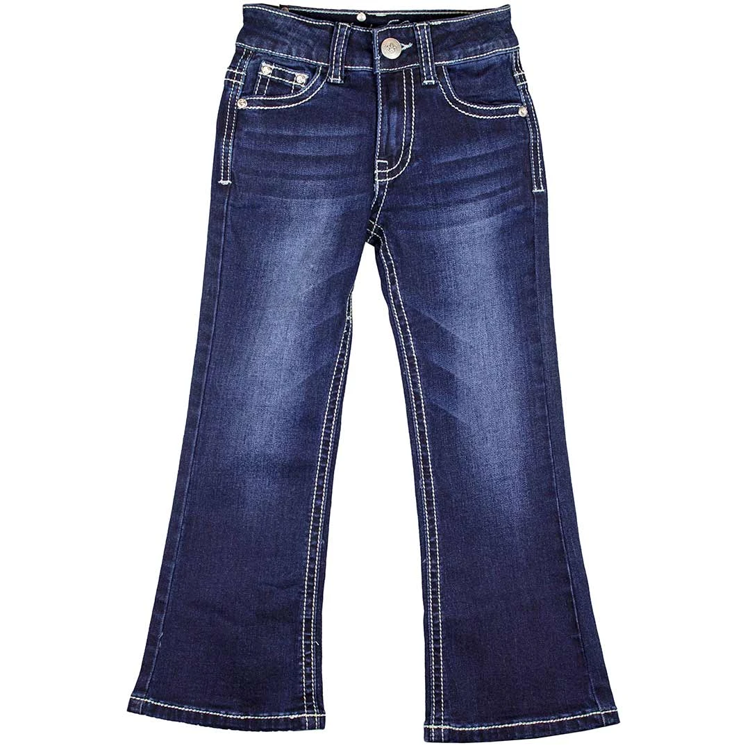 Rodeo Girl Girls' Feather Pocket Bootcut Jeans 2 Rodeo Girl Girls' Feather Pocket Bootcut Jeans - Image 2