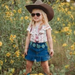 Shea Baby Toddler Girls' Jean Skirt -Western Cowboy Equipment Store img82079 shea baby toddler girls jean skirt