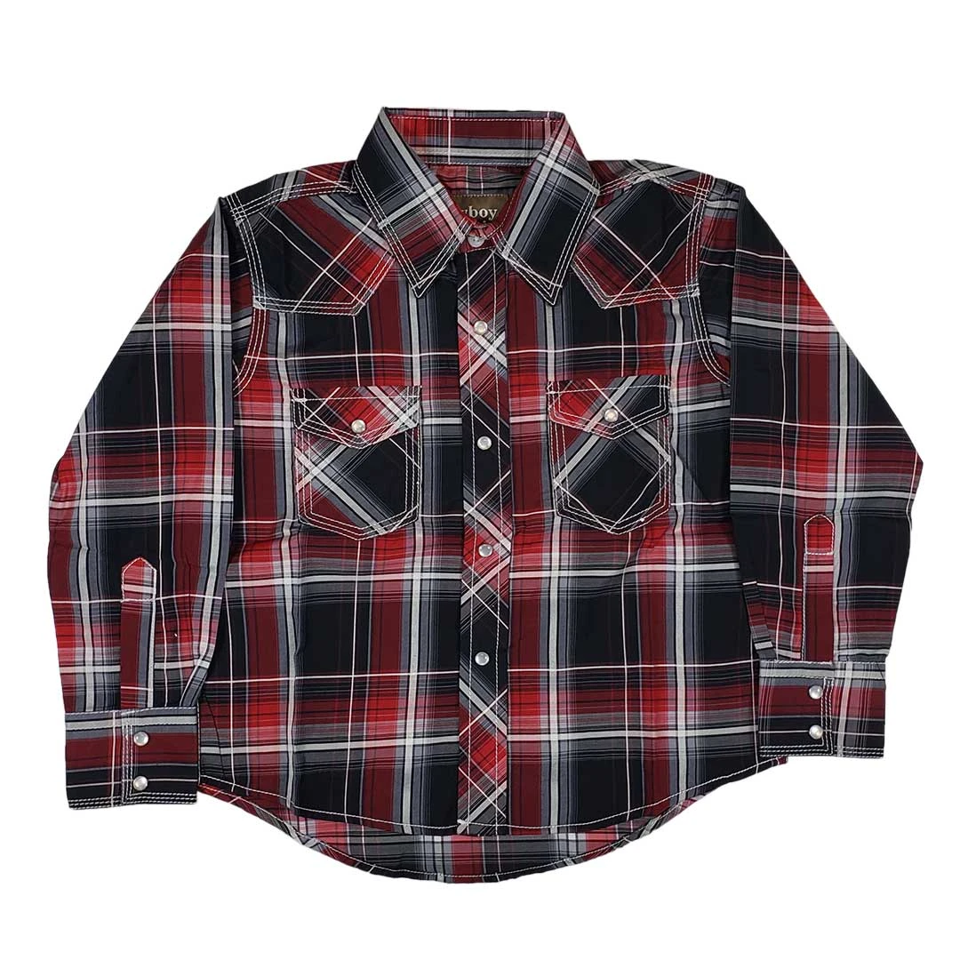 Cowboy Collection Boys' Plaid Snap Shirt 1 Cowboy Collection Boys' Plaid Snap Shirt