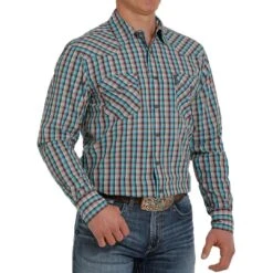 Cinch Men's Modern Fit Plaid Snap Shirt