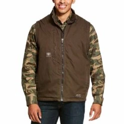 Ariat Men's Rebar Washed DuraCanvas Insulated Vest -Western Cowboy Equipment Store img84056 ariat men s rebar washed duracanvas insulated vest