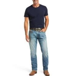Ariat Men's M4 Relaxed Stretch Abel Stackable Straight Leg Jean -Western Cowboy Equipment Store img84153 ariat men s m4 relaxed stretch abel stackable straight leg jean