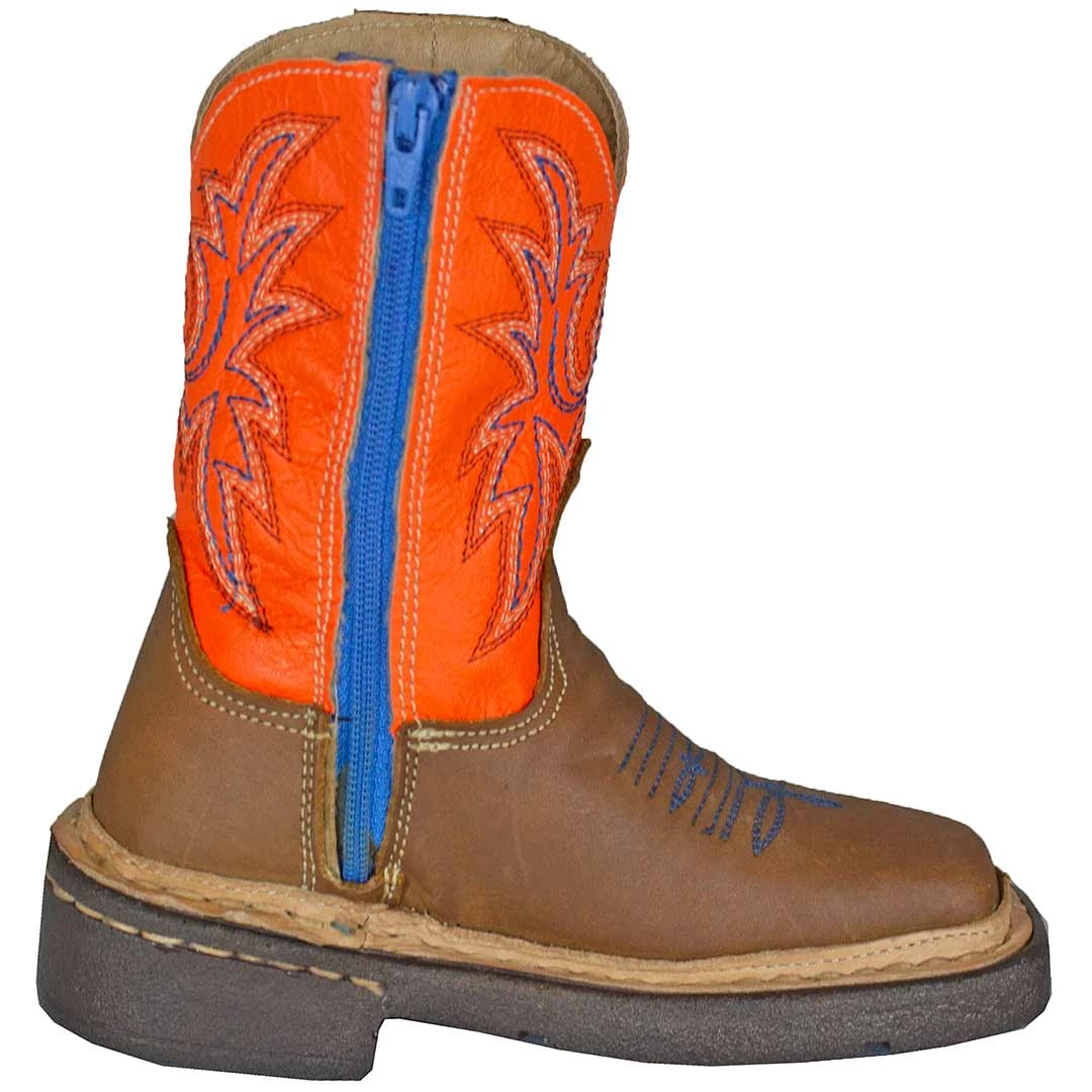 Roper Kids' Orange Shaft Cowboy Boots 3 Roper Kids' Orange Shaft Cowboy Boots - Image 3