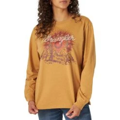 Wrangler Women's Retro Desert Mandala Graphic Long Sleeve T-Shirt