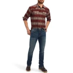 Ariat Men's Hendrie Retro Fit Snap Shirt -Western Cowboy Equipment Store img86503 ariat men s hendrie retro fit snap shirt