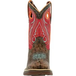 Durango Lil' Rebel Kids' Gator Embossed Cowboy Boots -Western Cowboy Equipment Store img86838 durango lil rebel kids gator embossed cowboy boots