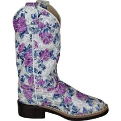 Old West Girls' Floral Bling Cowgirl Boots -Western Cowboy Equipment Store img87411 old west girls floral bling cowgirl boots