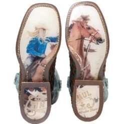 Tin Haul Women's Rodeo Team Cowgirl Boots -Western Cowboy Equipment Store img87544 tin haul women s rodeo team cowgirl boots