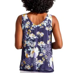 Tribal Women's Floral Print Reversible V-Neck Cami -Western Cowboy Equipment Store img88002 tribal women s floral print reversible v neck cami
