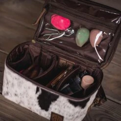 STS Ranchwear Cowhide Glamour Makeup Organizer -Western Cowboy Equipment Store img88626 sts ranchwear cowhide glamour makeup organizer