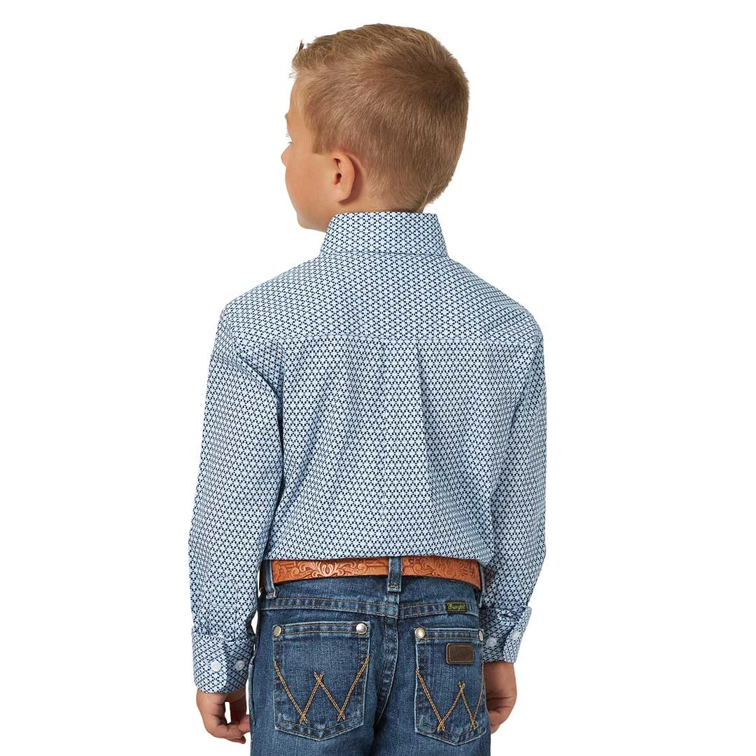 Wrangler Boys' George Strait Geometric Print Shirt 4 Wrangler Boys' George Strait Geometric Print Shirt - Image 4