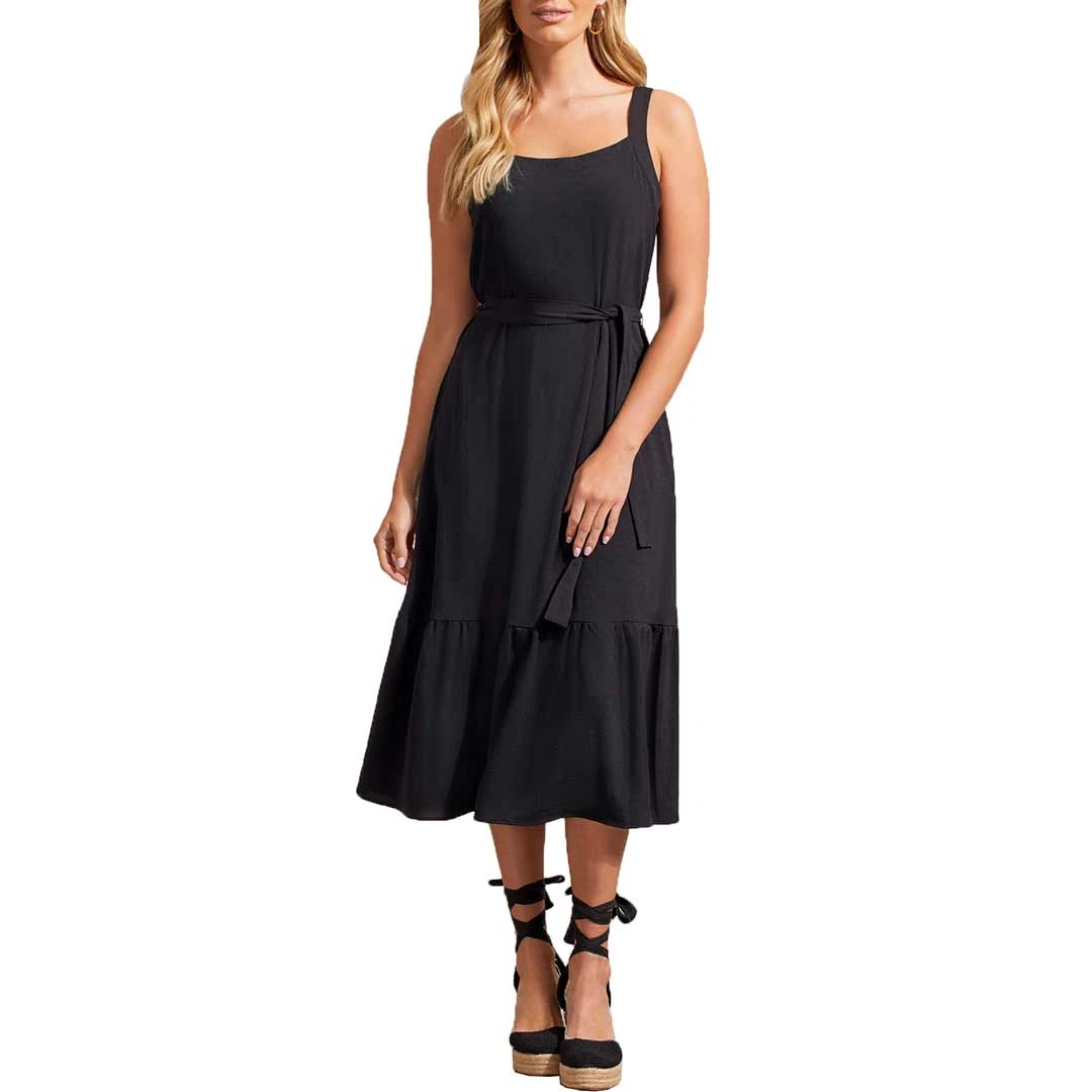 Tribal Women's Flowy Dress With Removable Belt 1 Tribal Women's Flowy Dress With Removable Belt