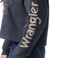 Wrangler X Yellowstone Women's Ranch Hand Cropped Hoodie -Western Cowboy Equipment Store img92462 wrangler x yellowstone women s ranch hand cropped hoodie