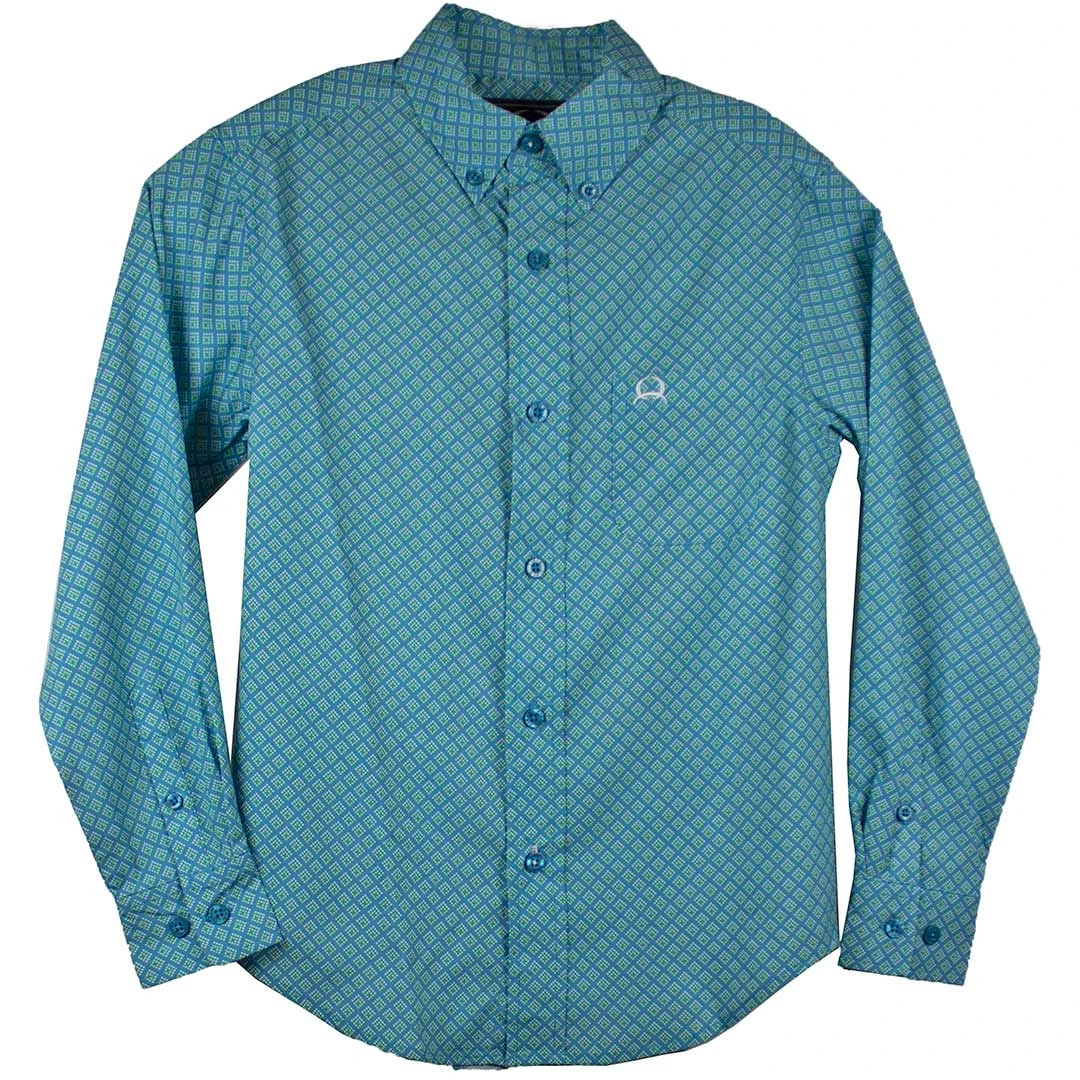 Cinch Boys' ArenaFlex Geometric Print Button-Down Shirt 1 Cinch Boys' ArenaFlex Geometric Print Button-Down Shirt