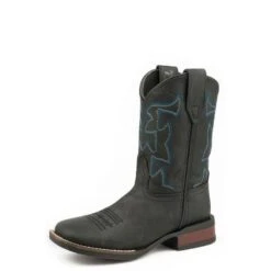 Roper Kids' Cowhide Square Toe Cowboy Boots