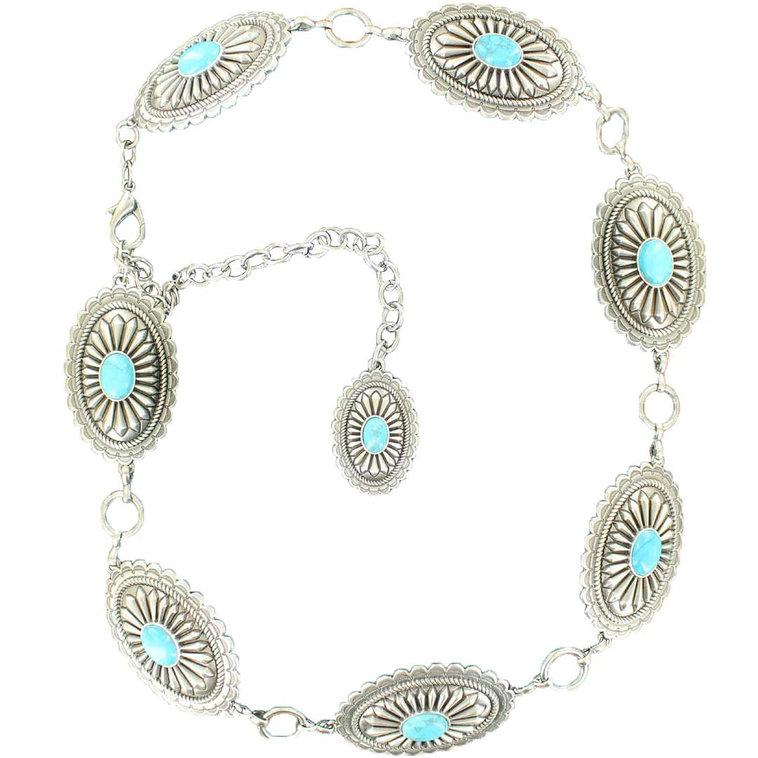 M&F Western Products Women's Medallion Chain Belt 1 M&F Western Products Women's Medallion Chain Belt