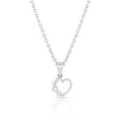 Montana Silversmiths Fiery Heart Of Ice Silver Necklace