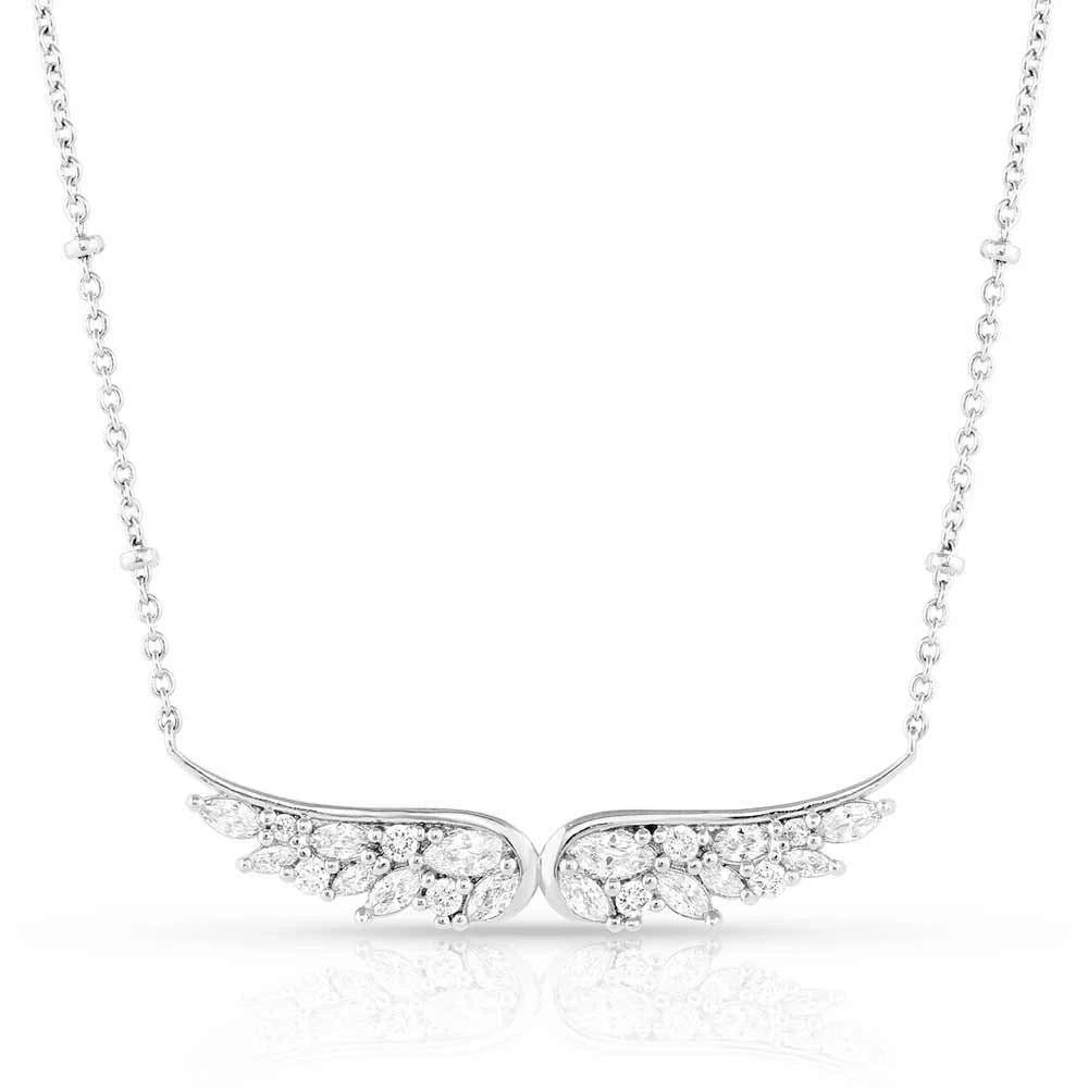 Montana Silversmiths Guardian Wings Crystal Necklace 1 Montana Silversmiths Guardian Wings Crystal Necklace