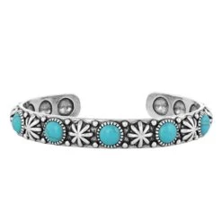 Montana Silversmiths Starbrite Stone Turquoise Silver Bracelet